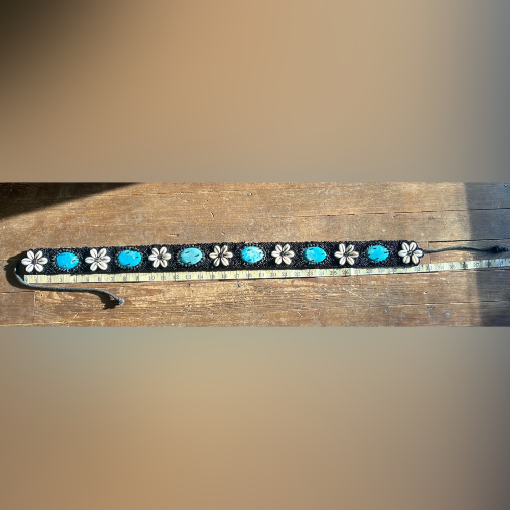 Hand beaded belt